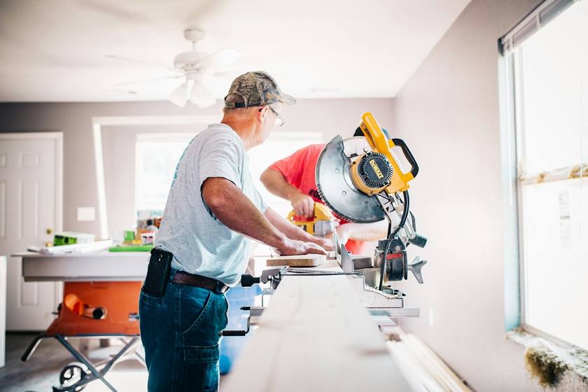 Remodeler at work