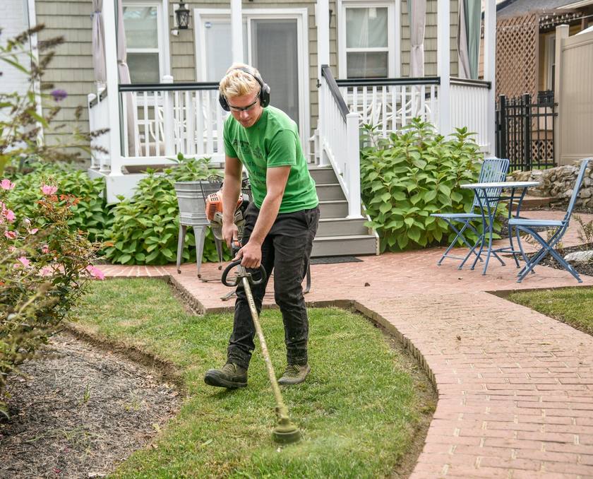 Landscaper at work