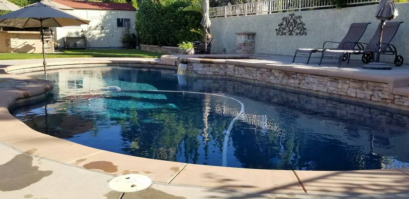 Pool tech at work